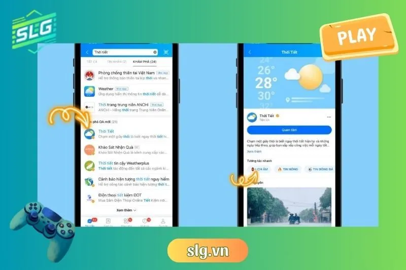 Theo dõi thời tiết và lịch âm